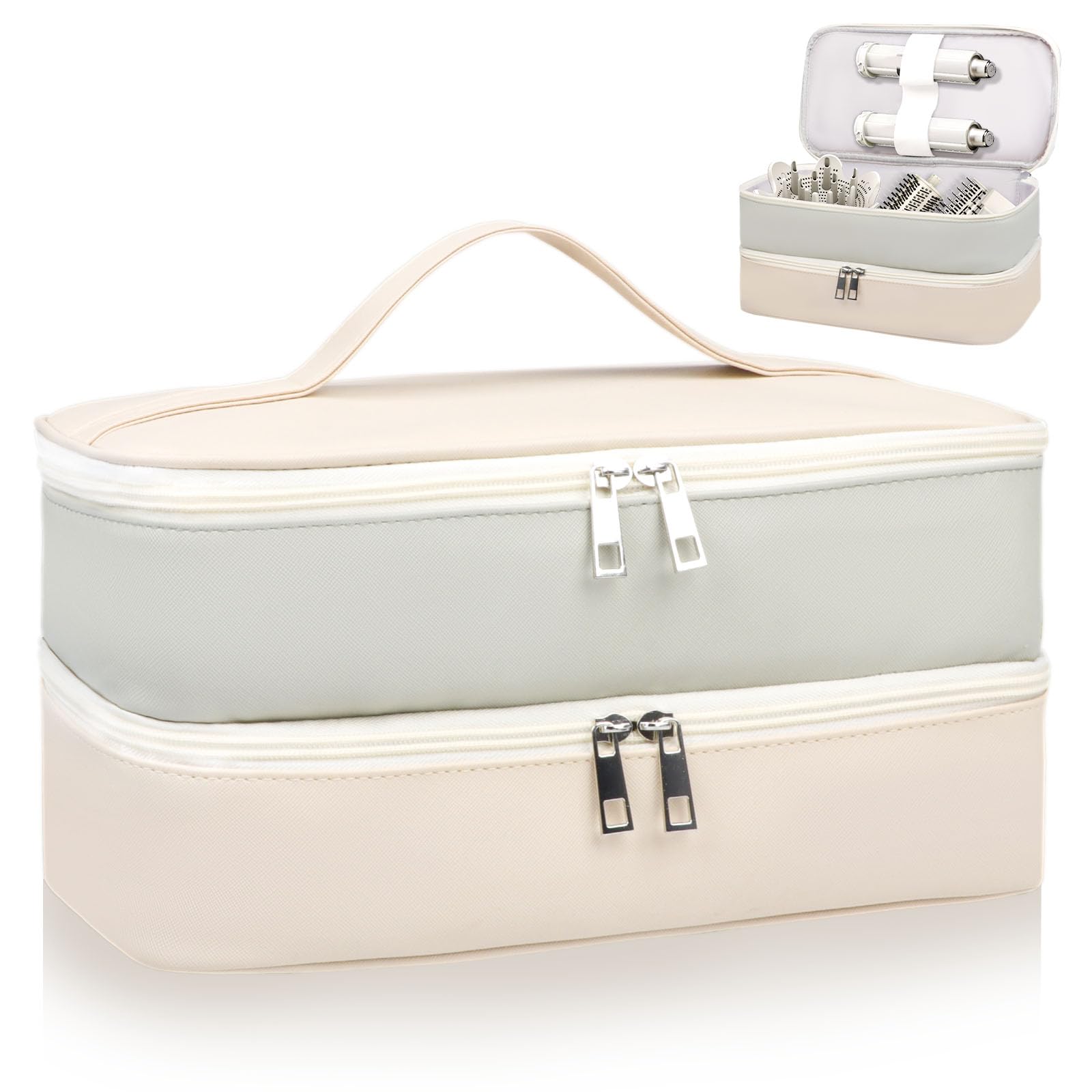 Travel Carrying Case for Shark Flex Style Double Layer Storage Case for Shark SpeedStyle Hair Dryer Attachments Waterproof