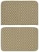 Garland Rug Town Square 2-Piece Kitchen Rug Set, 18-Inch by 28-Inch, Tan