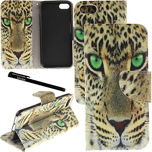 'Iphone 7 Plus Case, urvoix (TM) Card Holder Stand Leather Wallet Case  Fierce Leopard Flip Cover for 5.5 iPhone 7 Plus (Not For iphone7)