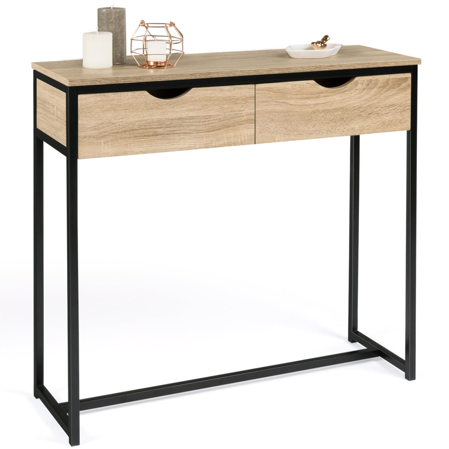 IDMarket - Consola con 2 cajones Detroit Design Industrial