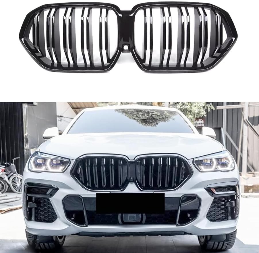 Amazon.com: For 2020-2023 BMW X6 G06 Front Kidney Grille Grill Double ...
