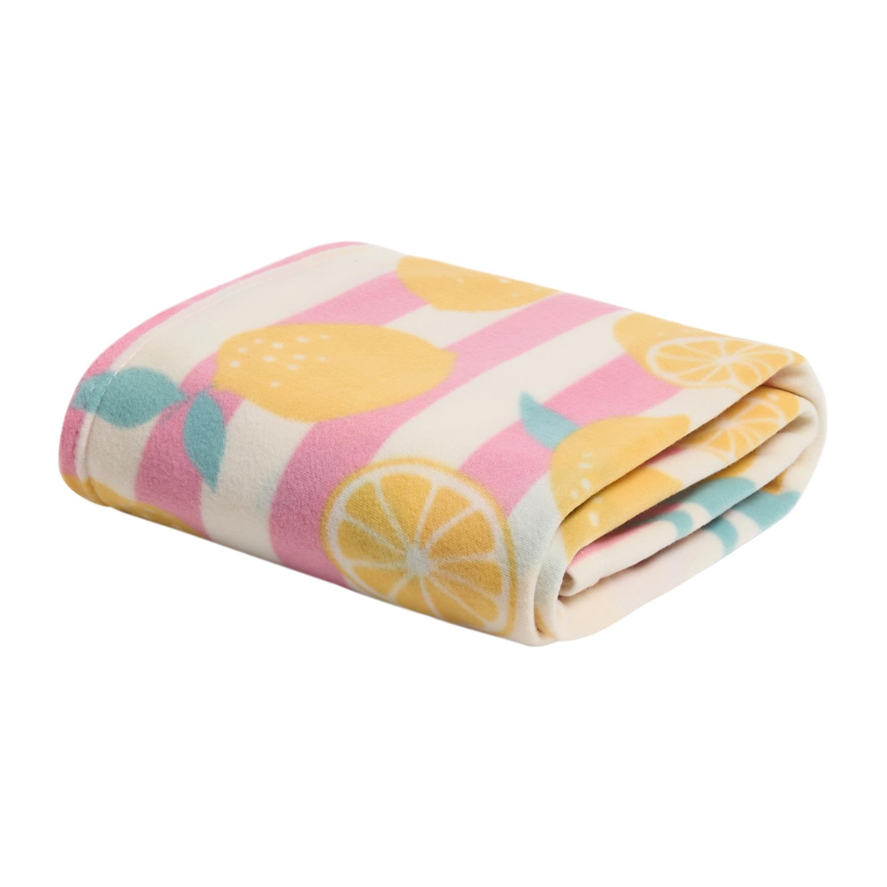 Ohs Lemon Stripes Polar Fleece Throw Blanket Lightweight BedspreadLemon120 X 150 Cm from B&Q