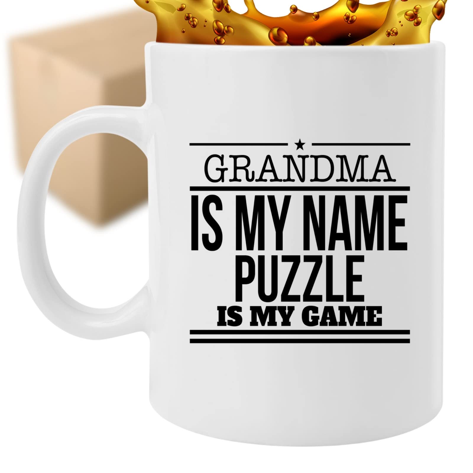 Coffee Mug Grandma Is My Name Puzzle Is My Game Funny for Men Women Coworker Family Lover Special Gifts for Birthday Christmas Funny Gifts Presents Gifts 817691