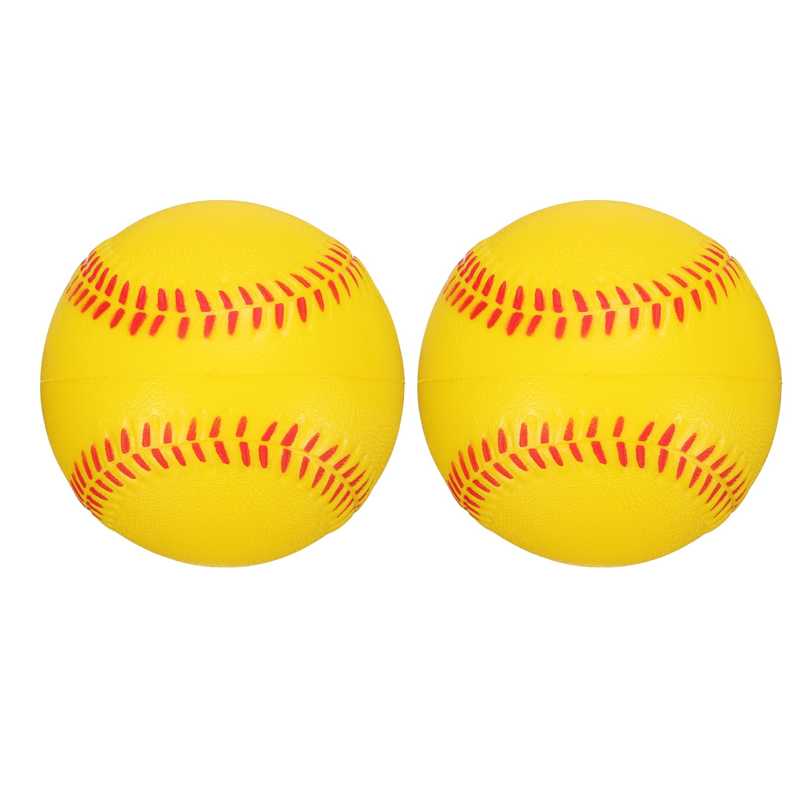YELARXI Soft Sponge Foam Baseballs, PU Solid Baseballs Training Practice Ball 9" & 2 Pack & Yellow-Fitting for (Daily Practice/Fun Sports/Competition)