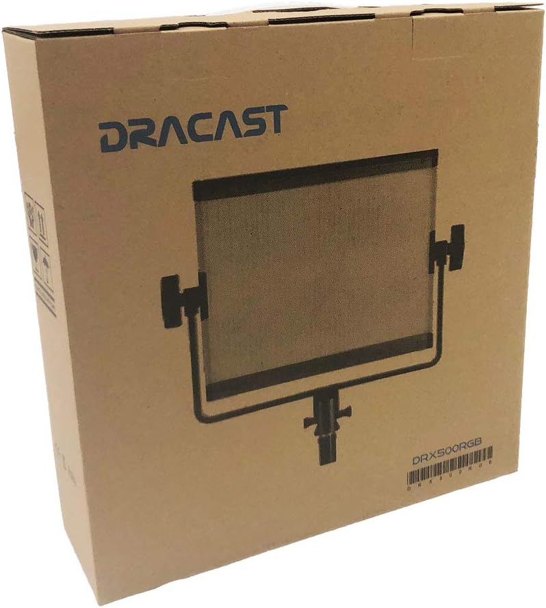 Dracast X Series LED500 - RGB and Bi-Color 2800-8000K LED Video Light | App Control | Dimmable 0-100% | CRI & TLCI 96+ | Dual NP-F Battery Plate