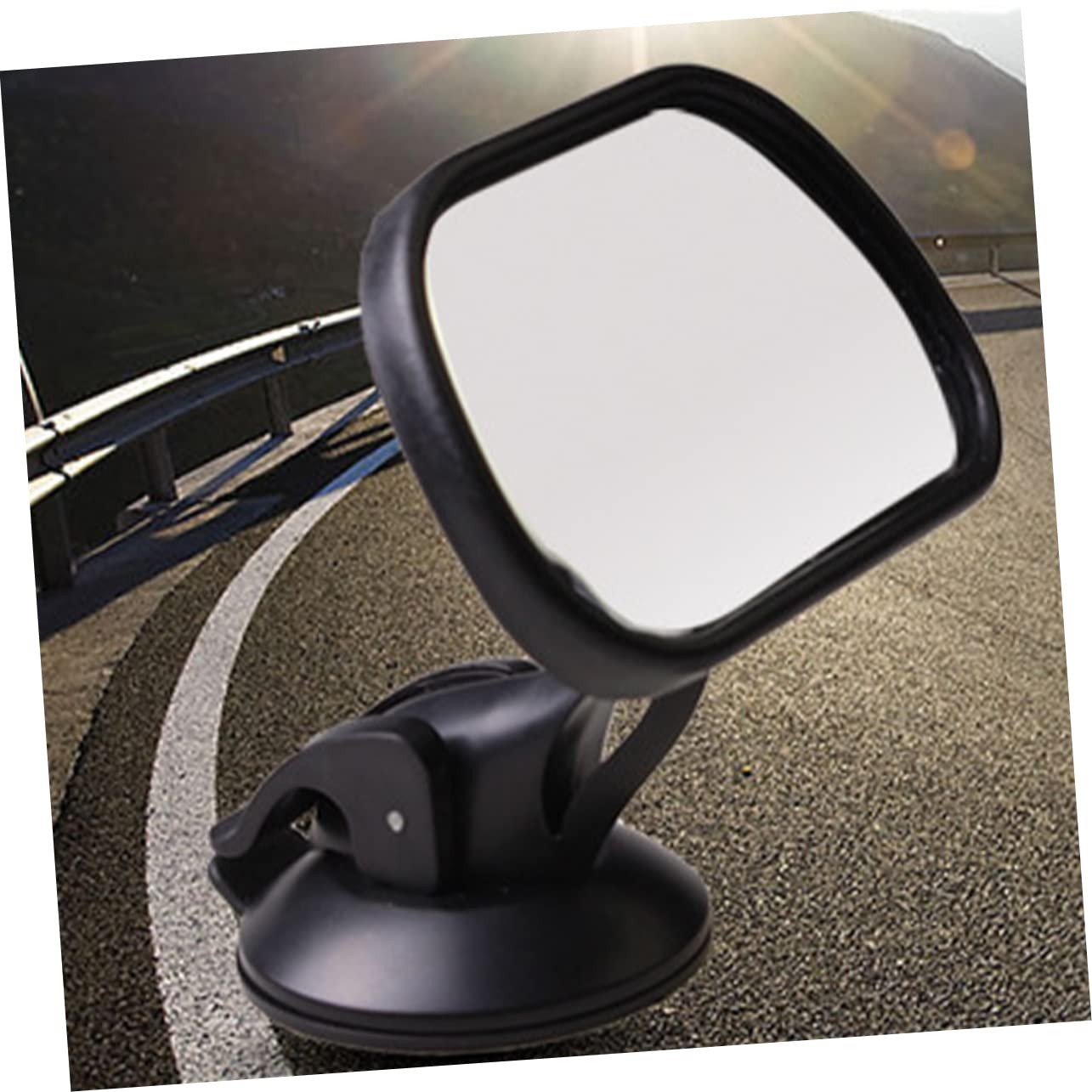 HEMOTON Auto Cup Rear View Mirror Mirror Strong Adhesion No Shaking Vision for Rear