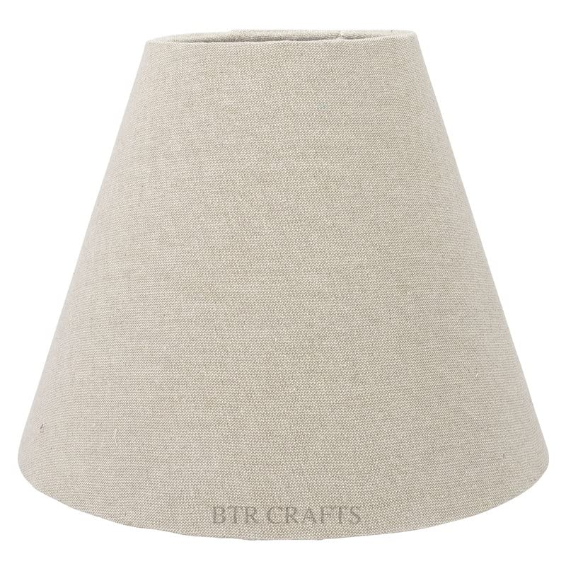 Image of Asian BTR Crafts 10 inch Inches, Small-Medium, Conical Lamp Shade, Cotton Fabric, Beige Color