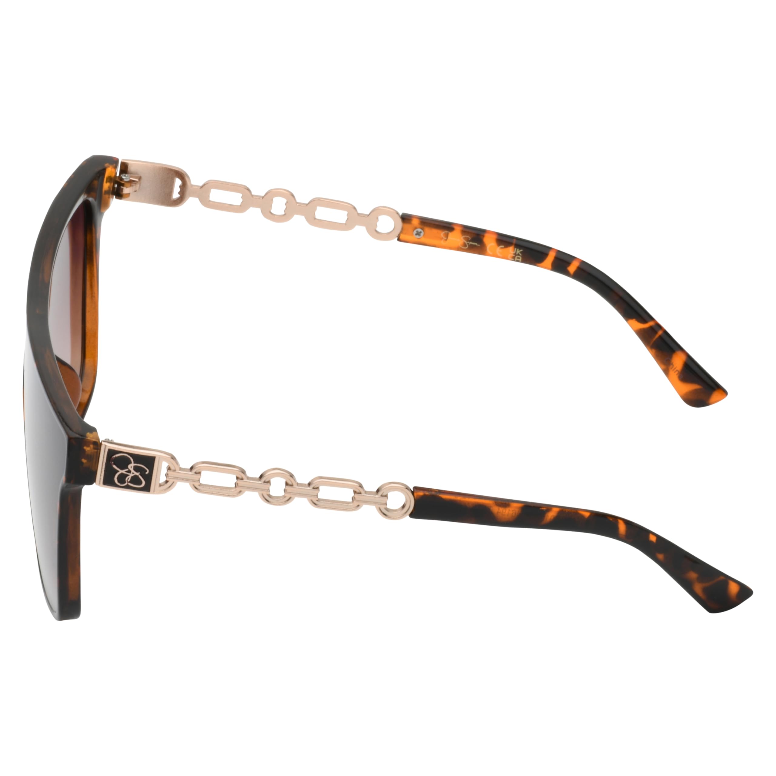 Jessica Simpson Damskie J6194 modne kwadratowe okulary przeciwsłoneczne z ochroną UV400. Prezenty dla niej, 148 mm