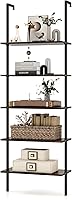 Vista 1 de Tangkula Estantería de 5 niveles, moderna estantería de escalera para montar en la pared, estantería abierta de madera de 5 niveles con marco