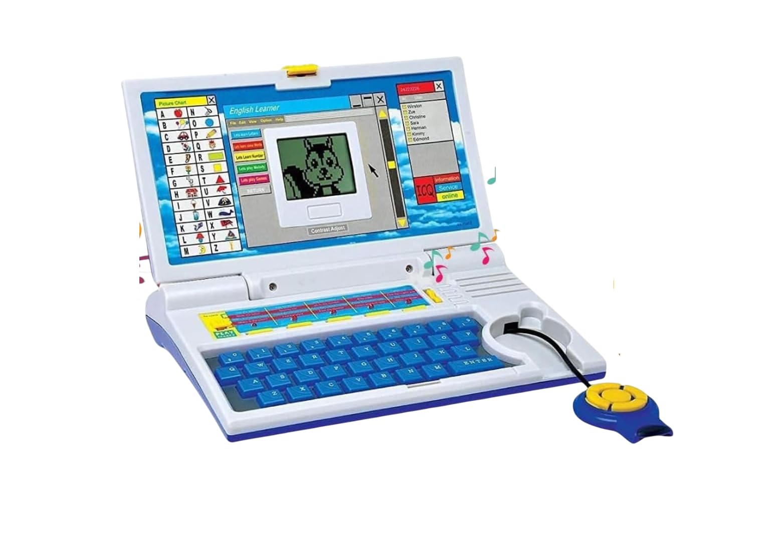 XCILLINCE TOYS Learning Baby Computer 20 Fun Activities Laptop for Kids Learn Letter, Words, Games, Mathematics, Music, Multicolor