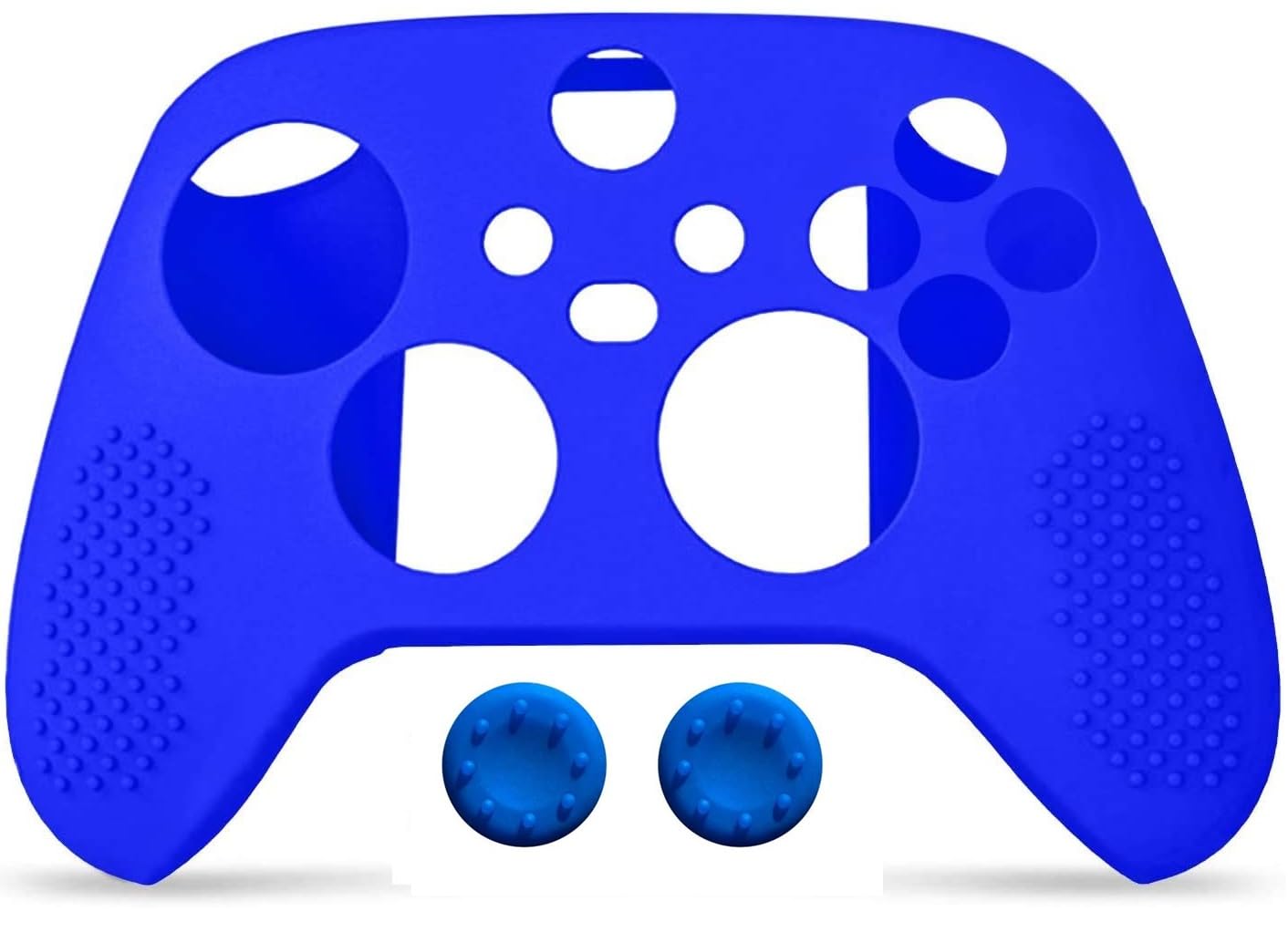 TMG X Series X/S Controller Skin,Anti-Slip Protector Set Compatible with Xbox Series X/S Controller-Silicone Cover with 2 Thumb Grips Caps (Blue)-picture-21