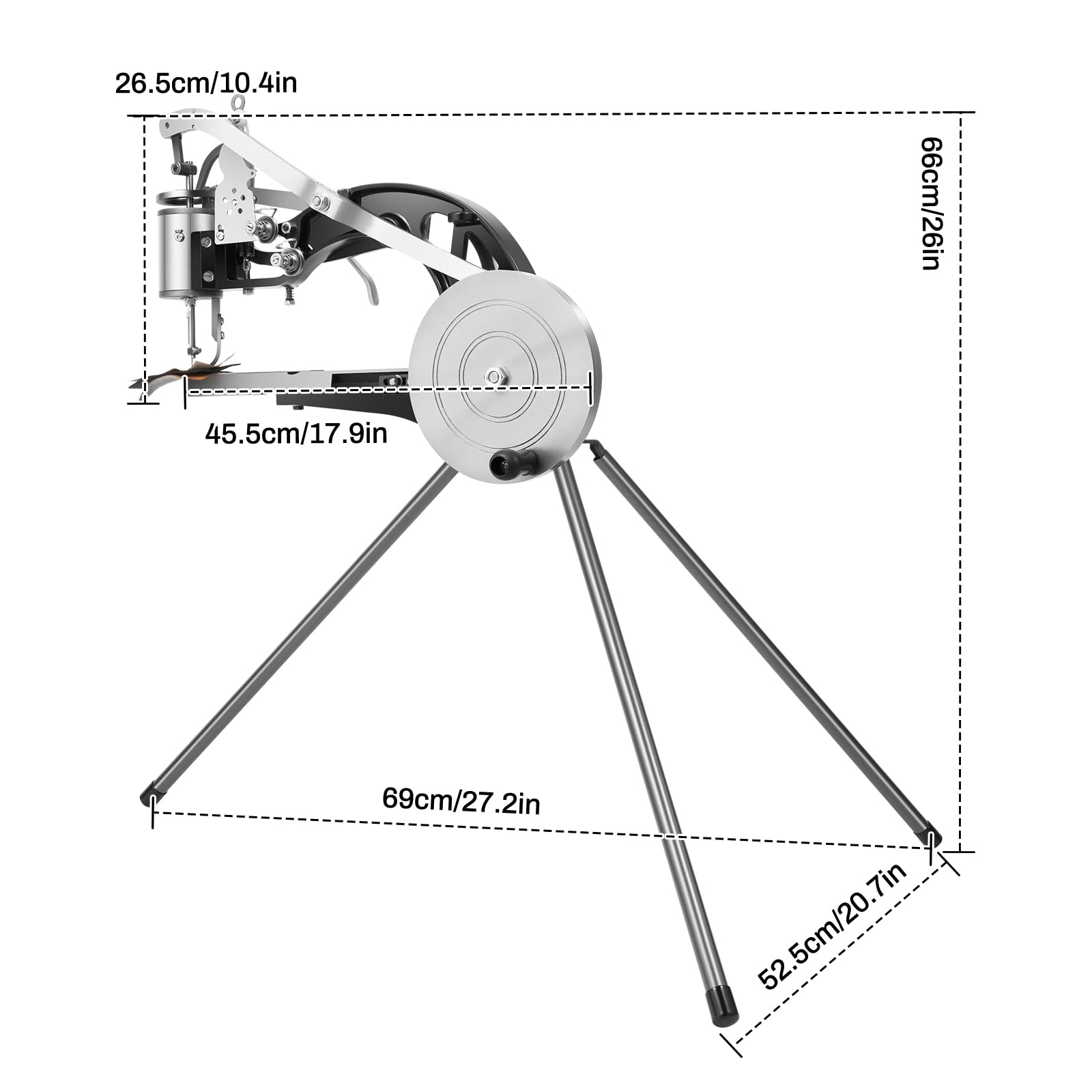 Máquina de reparación de zapatos manual de metal sattle especial máquina de coser a mano 360 ° barras, máquina de coser a mano, zapatero, máquina de coser de cuero para reparación de zapatos, zapatos