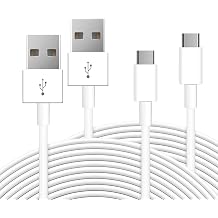 2 Pack 16.4Ft/5M Long USB C Cable, Durable USB A to USB C Charging and Data Sync Cord, Power Cable for Any USB-C Enabled Security Cameras Phones Tablets Switch Pro Controller and More