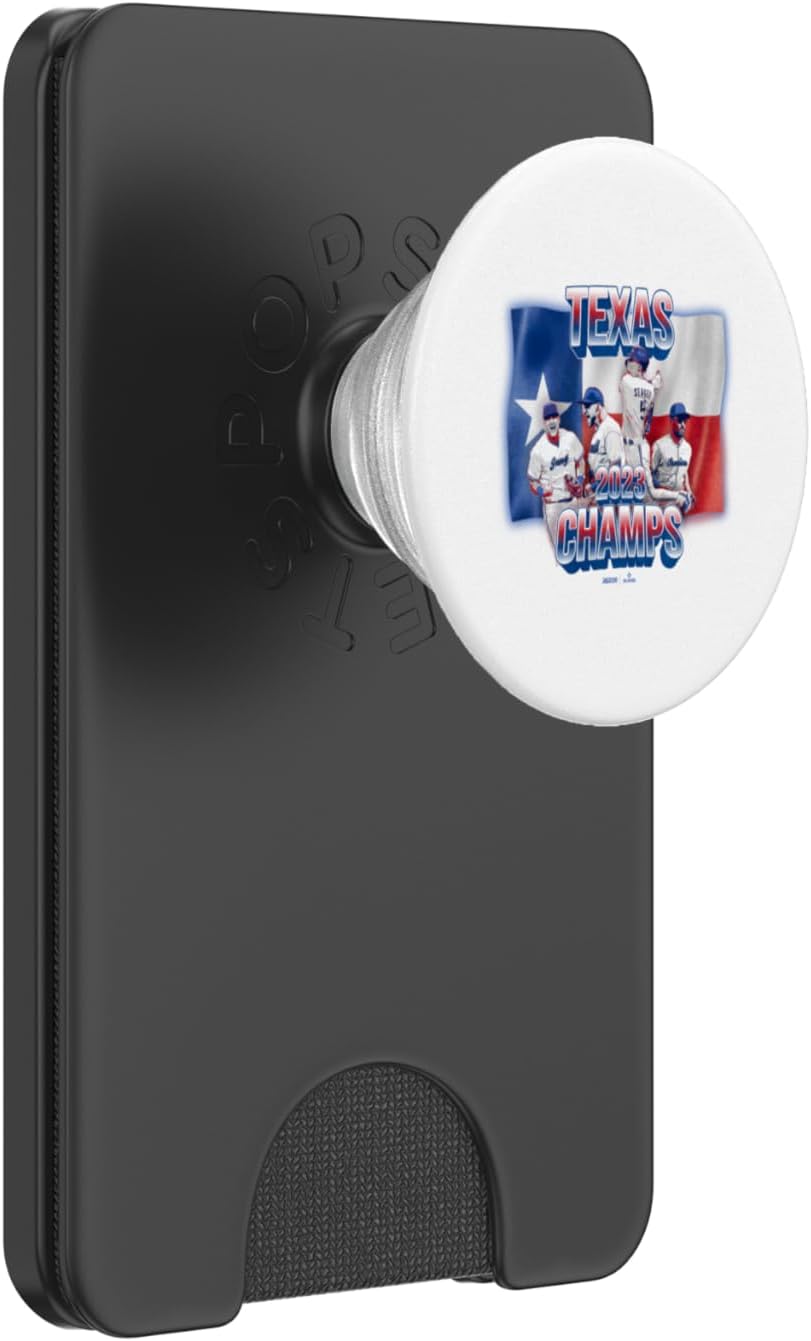 Texas Baseball 2023 World Champions MLB Players, Inc. PopSockets PopGrip for MagSafe