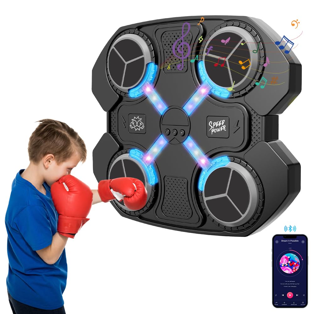 (𝟏𝟓 𝐘𝐞𝐚𝐫𝐬 𝐖𝐚𝐫𝐫𝐚𝐧𝐭𝐲) Wall-Mounted Music Boxing Trainer | Electronic Punching Machine with LED Lights for Home Fitness, Kickboxing, Karate, MMA Training & Exercise-picture-29