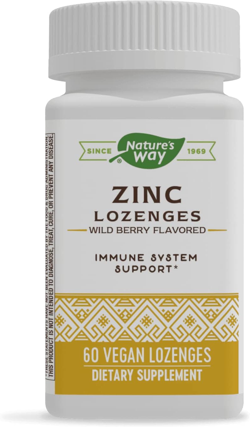 Elderberry Zinc Herbal Lozenges 5 MG Zinc Sweet Elderberry (15 Lozenges) Health
