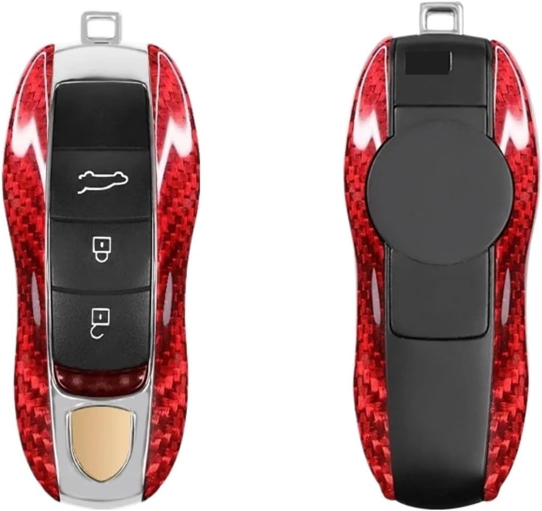 Car Remote Smart Key Fob Case Cover Cap Replacement Shell Compatible For Porsche Cayenne/Panamera 718 911/Taycan/Macan(Old Forge)