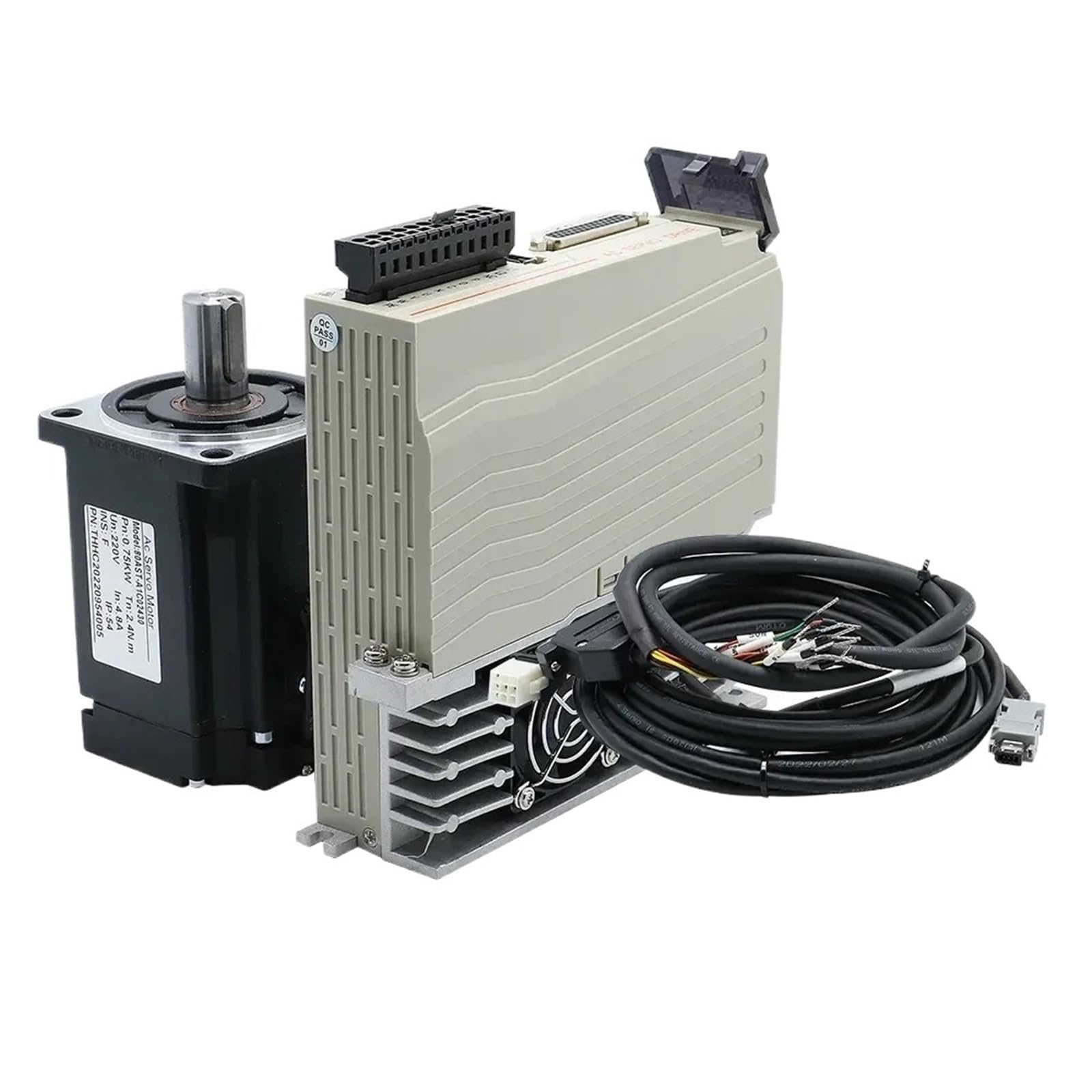 1 szt. 80AST 1000W 3.8N 220V AC Servo Motor KIT z magnetycznym 17-bitowym enkoderem absolutnym + sterownik T3D-20A (1000W)