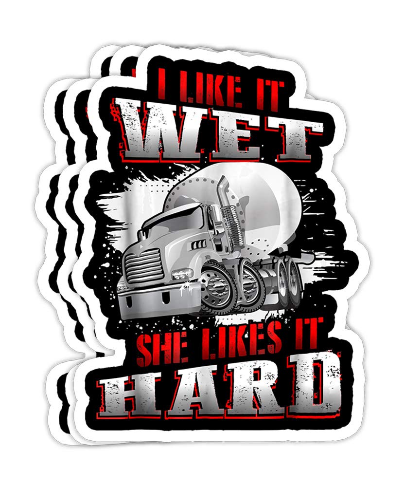 Amazon.com: GrayFoxxy Mens I Like it Wet she Likes it Hard Funny Concrete  Gift Decorations - 4x3 Vinyl Stickers, Laptop Decal, Water Bottle Sticker  (Set of 3) : Electronics