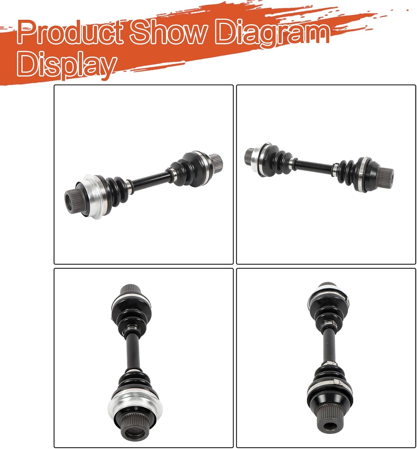 Front Differential Drive Shaft Replacement for Yamaha Grizzly 660 YFM660F 2003-2008 Replacement for 5Km-46173-10-00