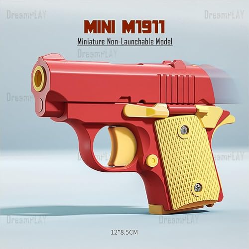 Miniatura 2 de Dreamplay Juego de 2 pistolas de juguete para la ansiedad, 2 piezas de plástico 3D Mini 1911 Fidget Gun Knife Toy Adult Slider, juguete de pistola