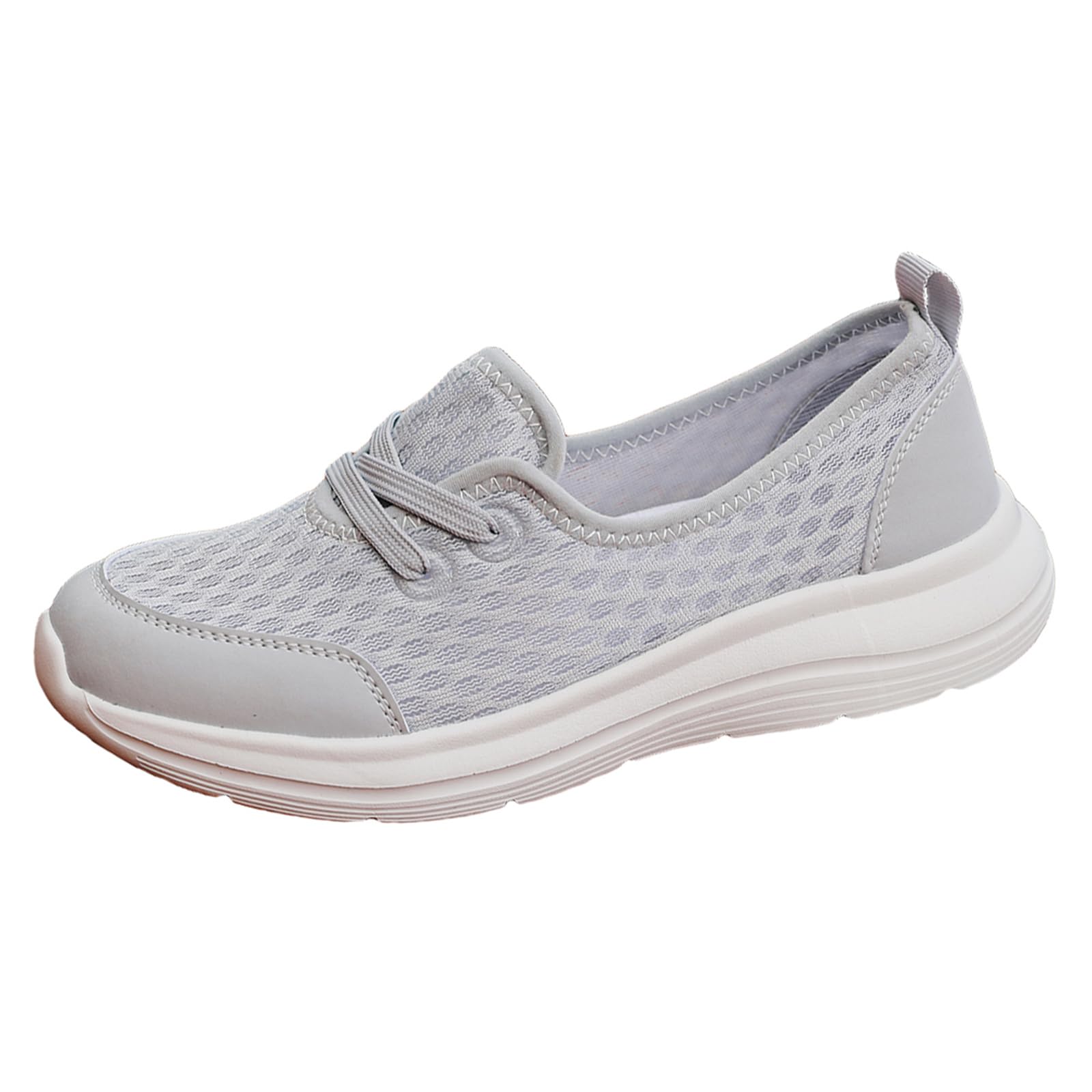 JiuQing Damskie buty do chodzenia typu slip-on Baletki Lekkie buty do biegania Siatkowe buty do biegania Siłownia Casual Sneakers
