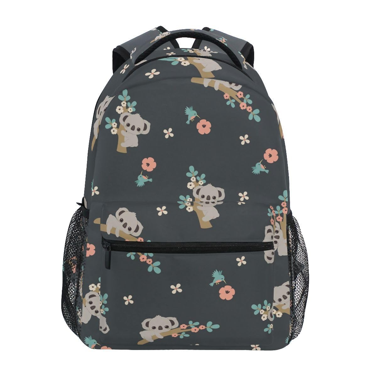 Jumpbear Girls Black Backpacks School Bookbags Casual Daypack Travel Outdoor Backpack For Boys Womens Mens Teenage Koala