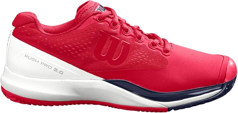 Wilson Femme Chaussures de Tennis, RUSH PRO 3.0 Clay W, Rouge/Blanc/Noir,  37 2/3, pour court en terre battue, pour les joueurs de tout niveau,  WRS326490E045 : Amazon.fr: Chaussures et Sacs