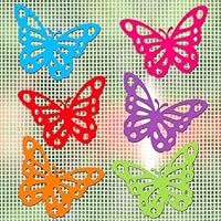 JSRQT Magnetic Screen Door Decals Butterfly Protector Magnets Stickers Double Sided Safe Decorative Flexible Retractable for Fridge Refrigerator Pets Sliding Twist, Click and Lock (6 Pairs)