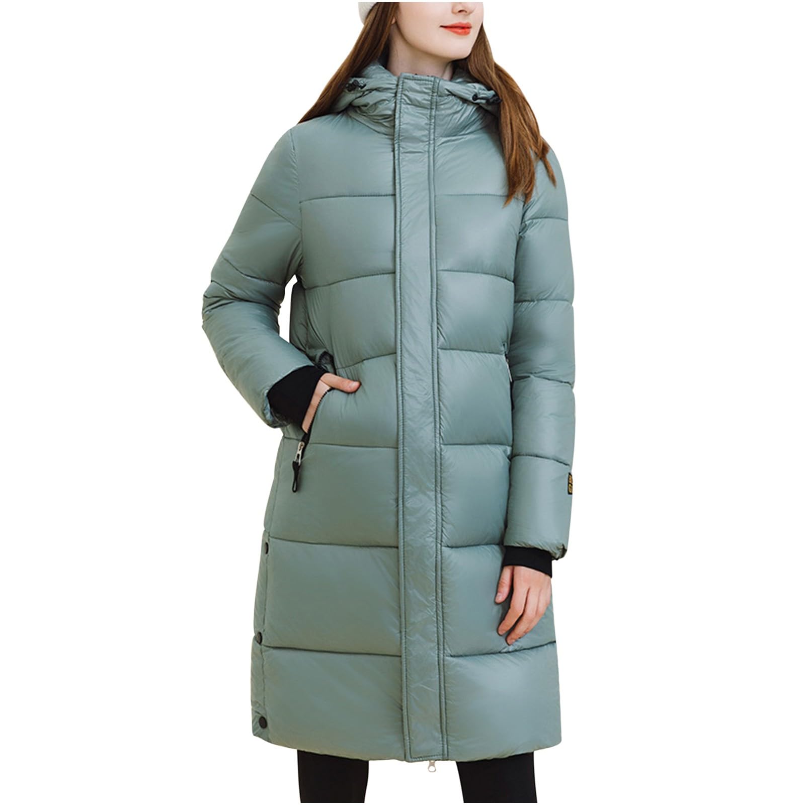 Piumino Trapuntato Leggero da Donna Piumino Lungo con Cappuccio Ripiegabile Piumini Leggeri Donna Giacca Giubbotto Cappotto Giubbino Giacche Piumini Ultraleggero Impermeabile Oversize Montagna Donne