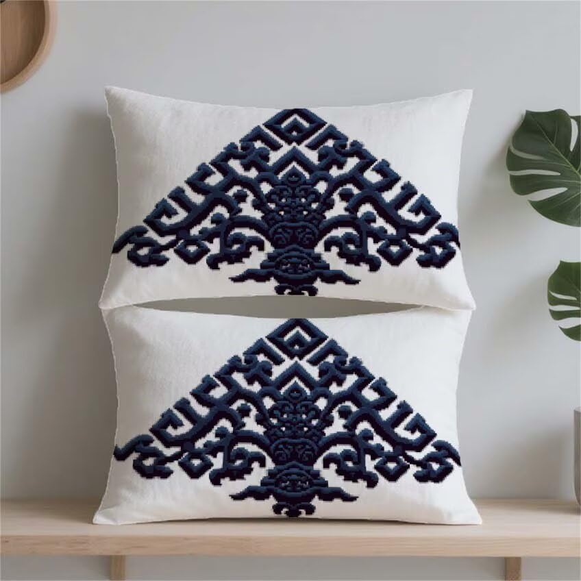 Housse de coussin 60x90cm rectangulaire lin impermeable avec impression double face