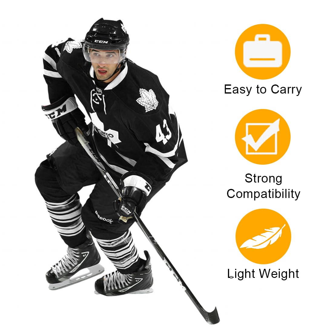 IKOPFLN Cinta de Hockey Cinta de Agarre para Deportes Cinta Adhesiva de Hockey sobre Hielo para Hockey la Raqueta de Tenis la Cuerda de Esquí la Caña de Pescar 25M*2.5cm Incluye 1 Tijera en U