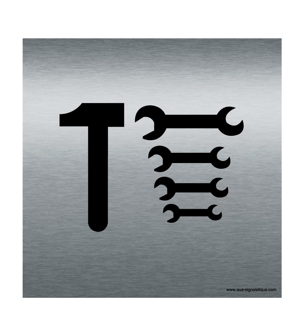 Plaque De Porte Local électrique - Sticker Ou Plaque Alu Brossé