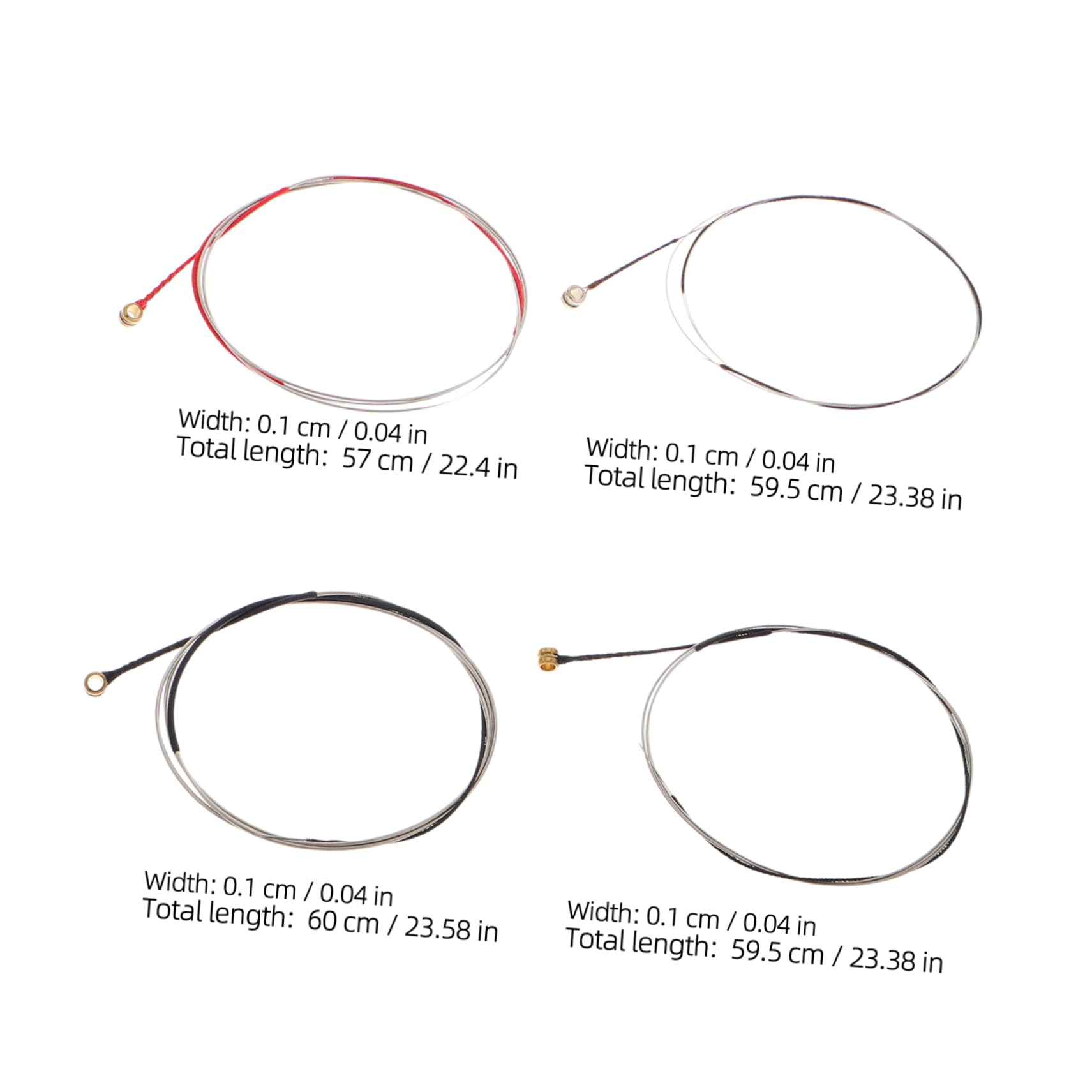 Totority 1/4 Size Violin Strings 4pcs Universal Set Diy Violin Repair Kit High Durability Easy Installation Accessories