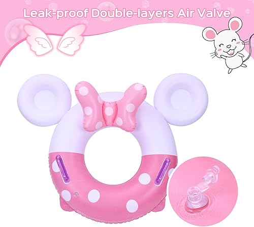 Miniatura 6 de Anillo de natación inflable, lindo dinosaurio sirena, unicornio, ratón, flotadores de piscina, balsa de tubo, bañera de agua, juguetes de fiesta en