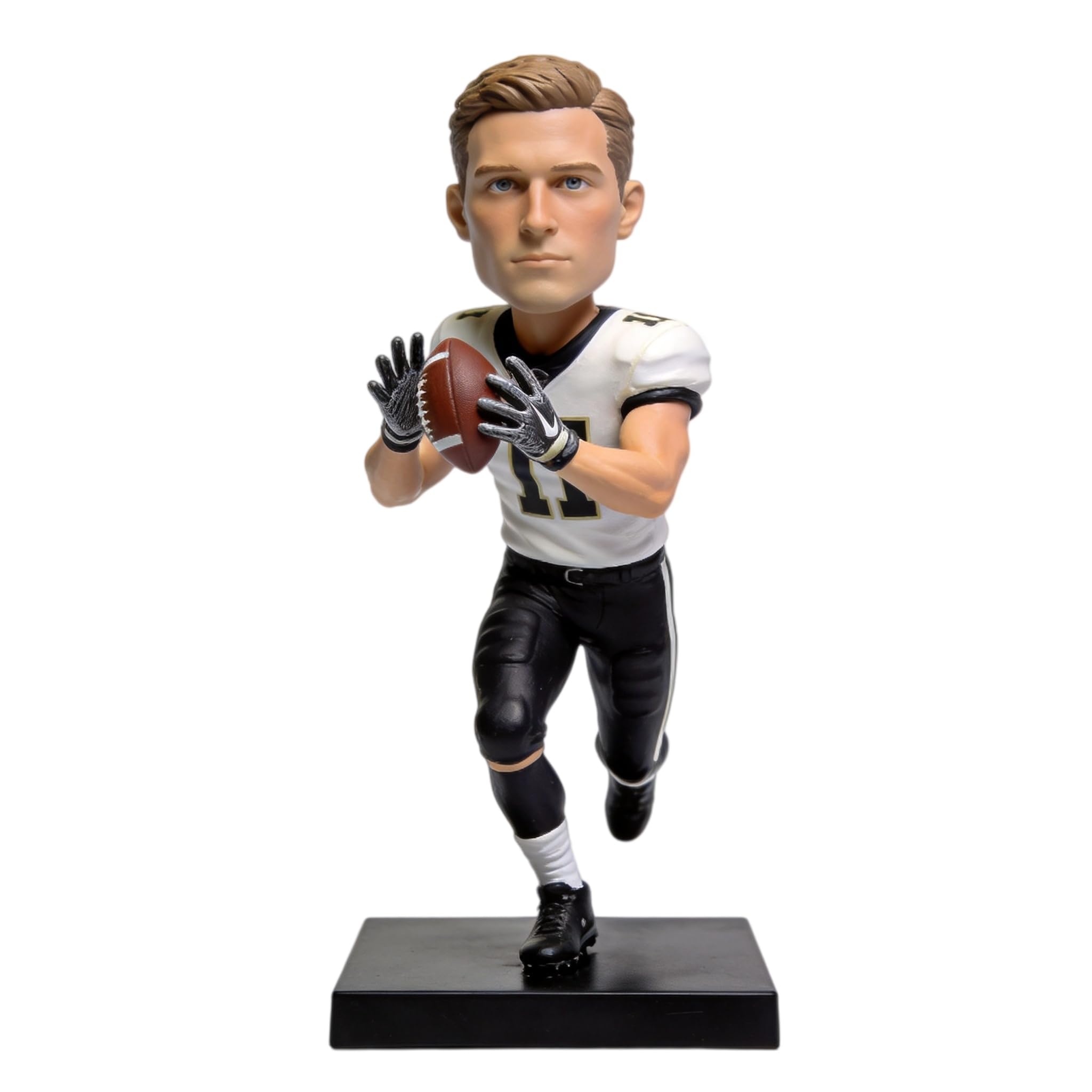 Figura 3D personalizada de jugador de fútbol de la foto, estatua de cuerpo completo hecha a mano de arcilla polimérica con mini fútbol, regalo de jubilación de cumpleaños, decoración de escritorio