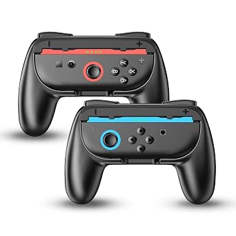 HUDOBBYE Grips for Nintendo Switch 2 Joy-con Controller, Switch 2 Holder Accessories for JoyCons Controller, Ergonomic Comfort Hand Grips for Joy-con2025, Wear-Resistant & Anti-Slip, 2 Pack - Black
