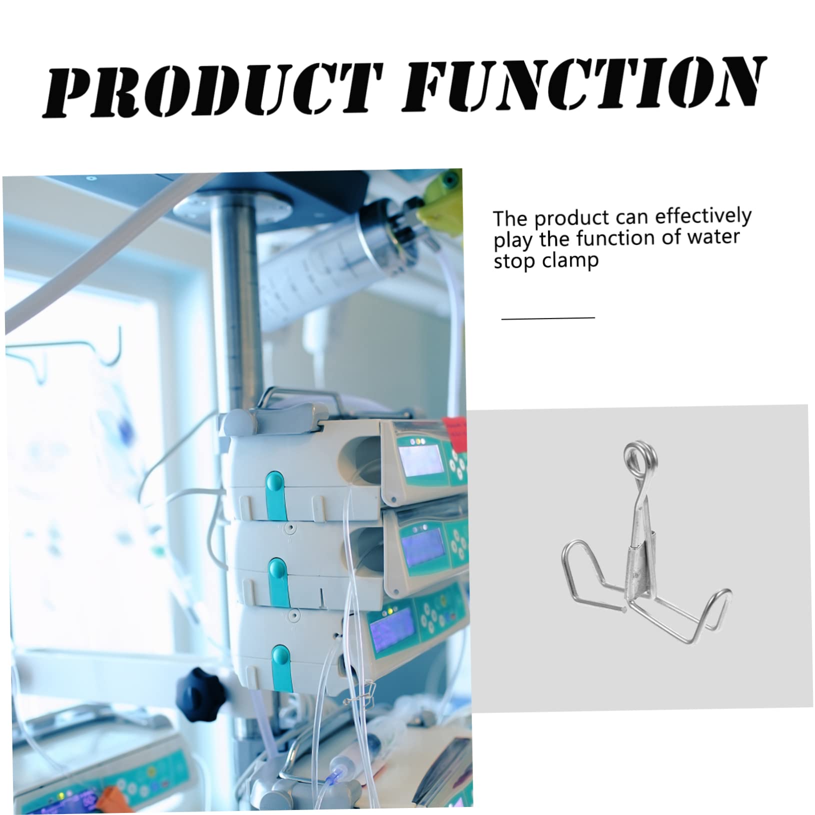 VILLFUL 10 Pcs Spring Water Stop Clip Shut off Clamps Tubing Clip Hose Clamp for Pipe Hose Tubing Clamps Air Hose Bottle Hose Clamp Siphon Hose Shut off Silver Carbon Steel Galvanized