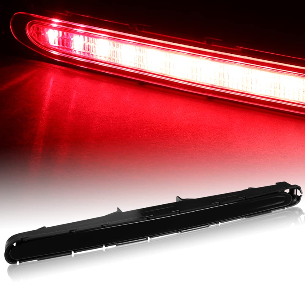 Red LED Light Smoke Lens Trunk 3rd Third Brake Stop Light Rear Lamp Assembly for Compatible with 2003 - 2009 Mercedes-Benz E-Class W211 E350 E55 AMG E320 E500 , 3rd Brake Stop Light