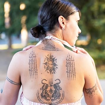 Yantra Tattoo Set - Yantra Temporary Tattoos/Thai Tattoo/Thailand Tattoo/Monk Tattoo/Sak Yan Tattoos