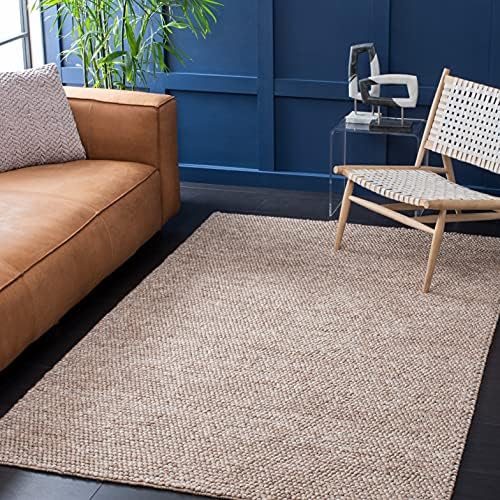 SAFAVIEH Natural Fiber Collection Area Rug - 3' X 5', Grey & Beige, Rustic Farmhouse Boho Style, Handmade Jute & Wool, Ideal For The Living Room, Bedroom, Dining Room (NFB425F-3