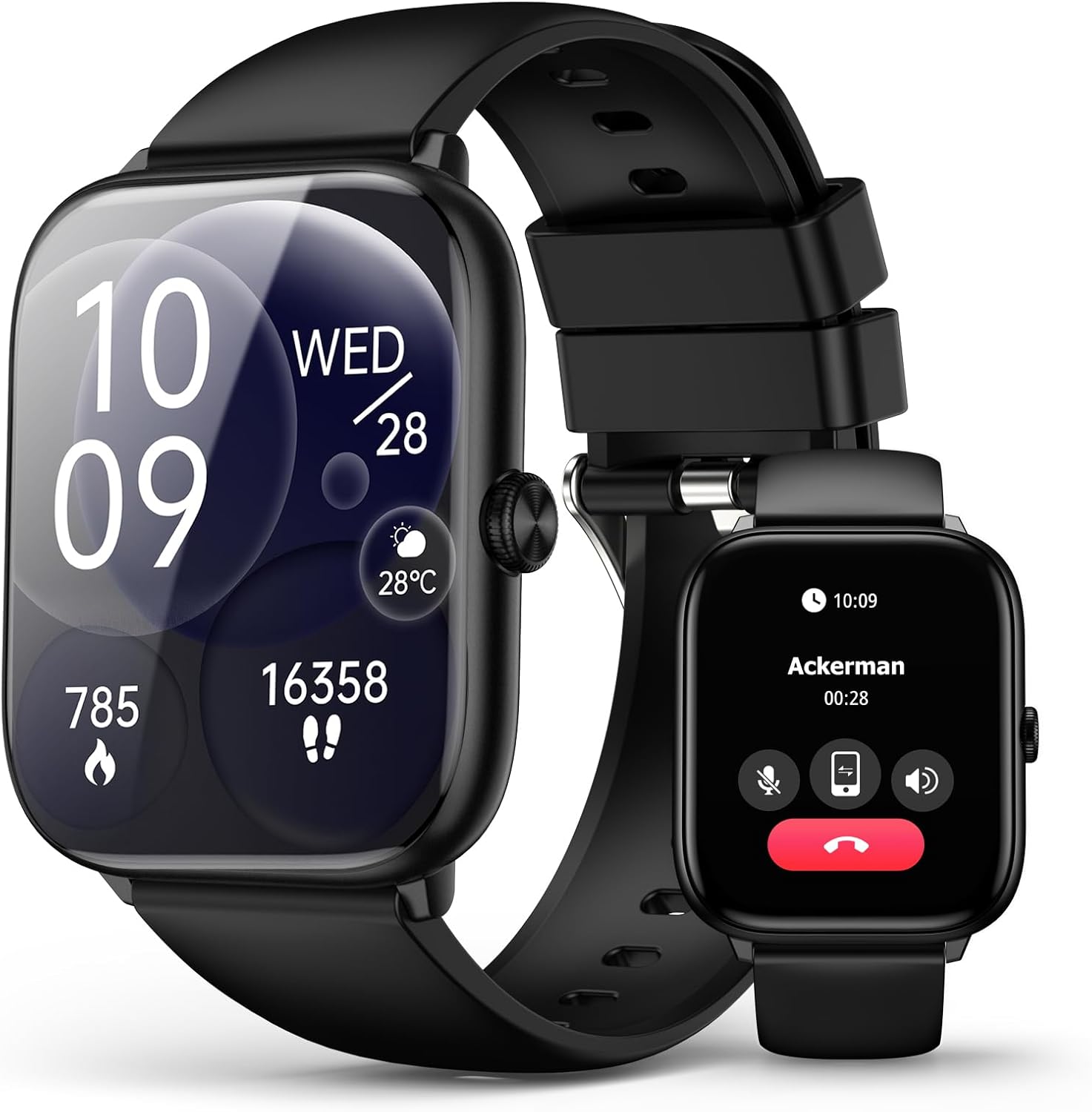 Product image of Smart Watch for Men with Bluetooth Call, 2.06" AMOLED Fitness Tracker with 118 Sports Modes, Blood Pressure/Heart Rate/Sleep/Blood Oxygen Monitor, IP68 Waterproof, Compatible with Android and iPhone