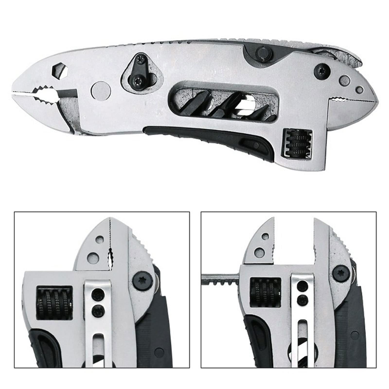JINGYAN Alicates universales Multifunctional Tool Pliers Adjustable Wrench Jaw Repair Survival Hand Mini