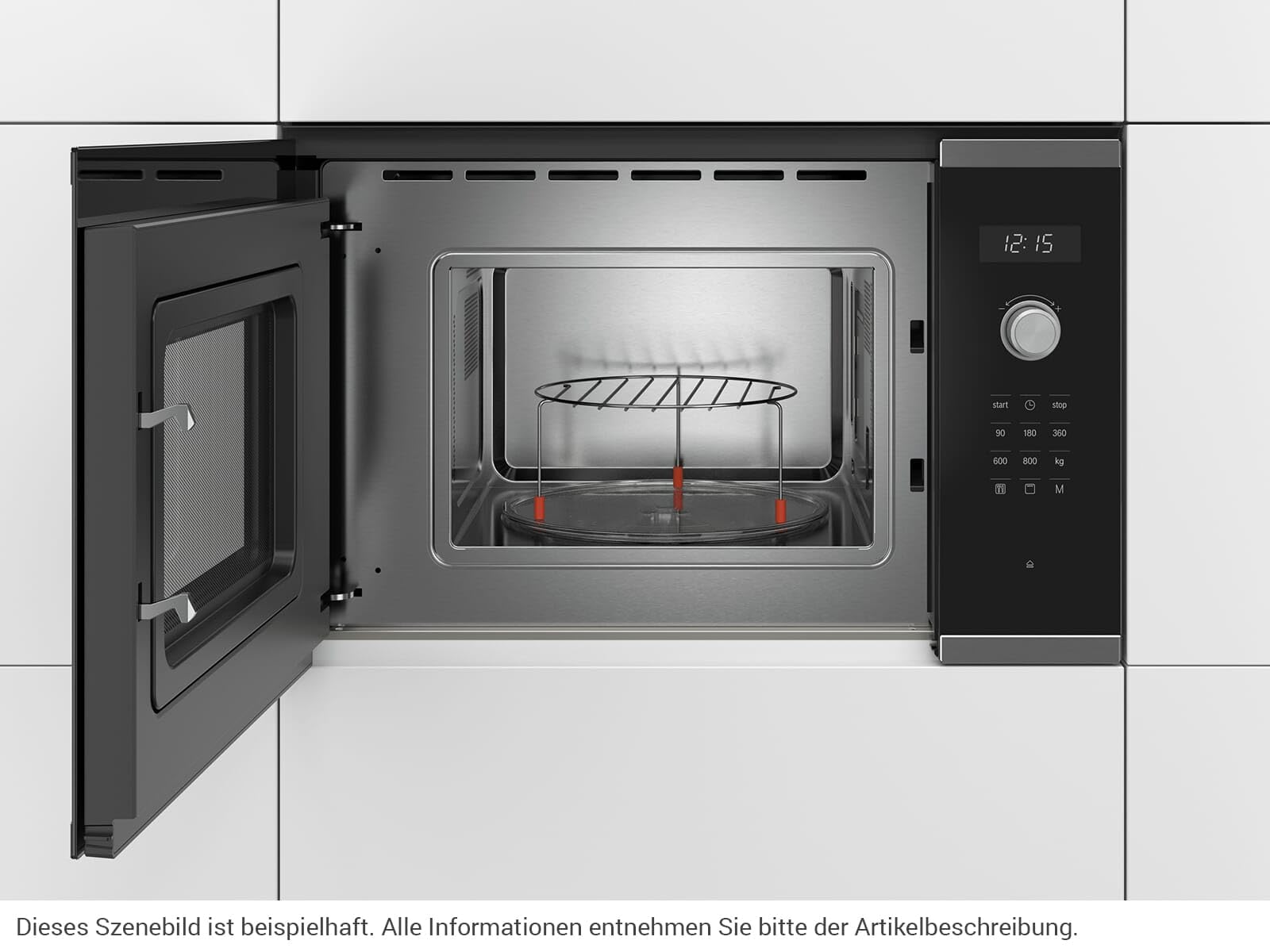 Bosch BEL524MS0 Série 6 - Micro-ondes intégrable, 60 x 38 cm, 20 litres, Blanc
