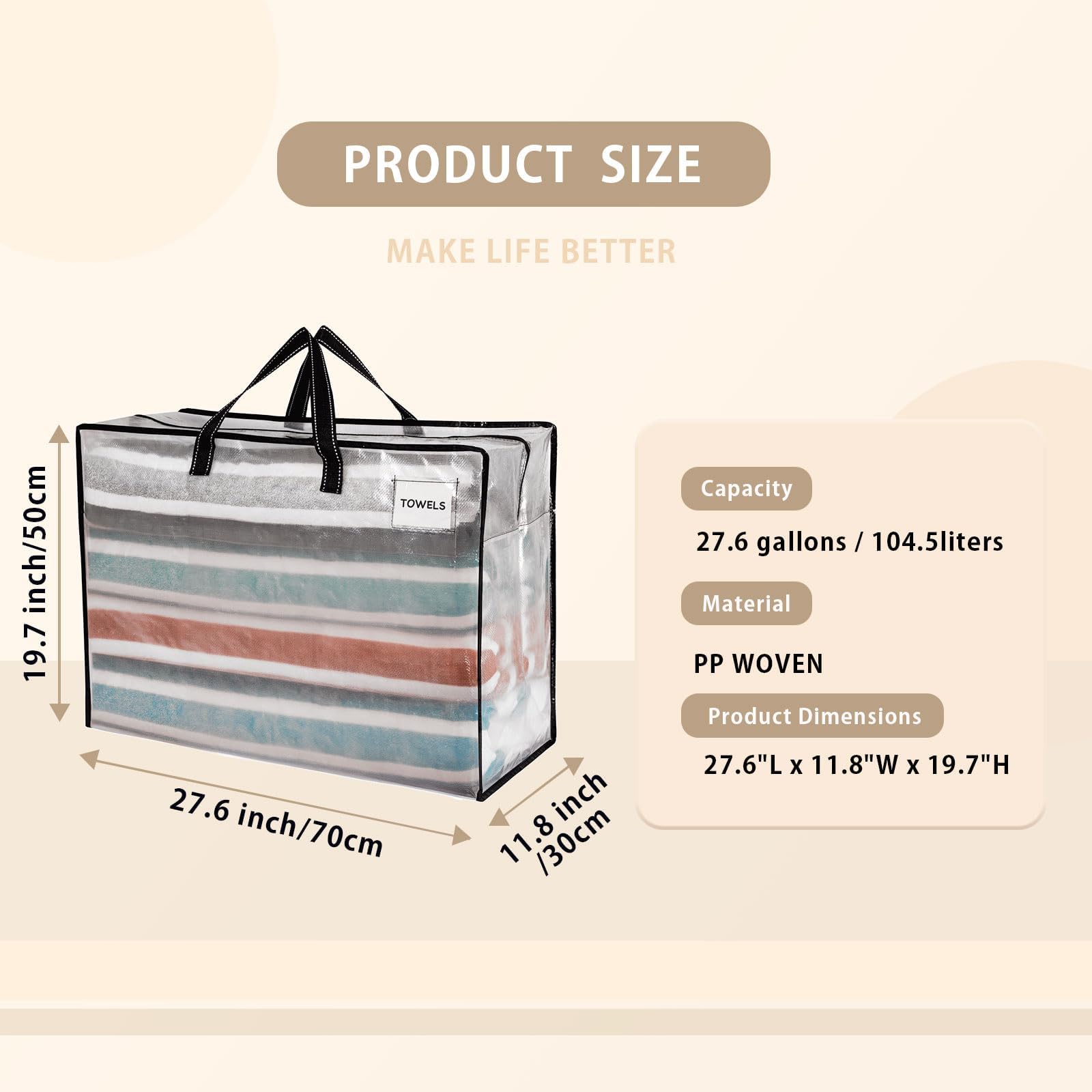 VENO 4 Pack 105L Large Storage Bags - Image 3