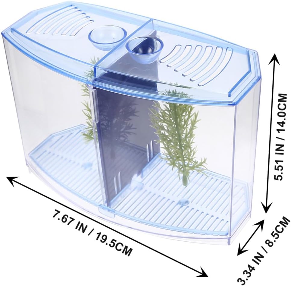 Housoutil Mini Desktop Aquarium for Betta Fish Compact Fish Breeding Box Multi-Purpose Use Home Decor Friends