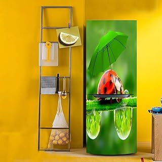 TWTIQ 3D lodówka naklejka na drzwi sypialnia salon drzwi naklejka ścienna parasol pod parasolem siedmiu punktów biedronki 60 * 180 cm