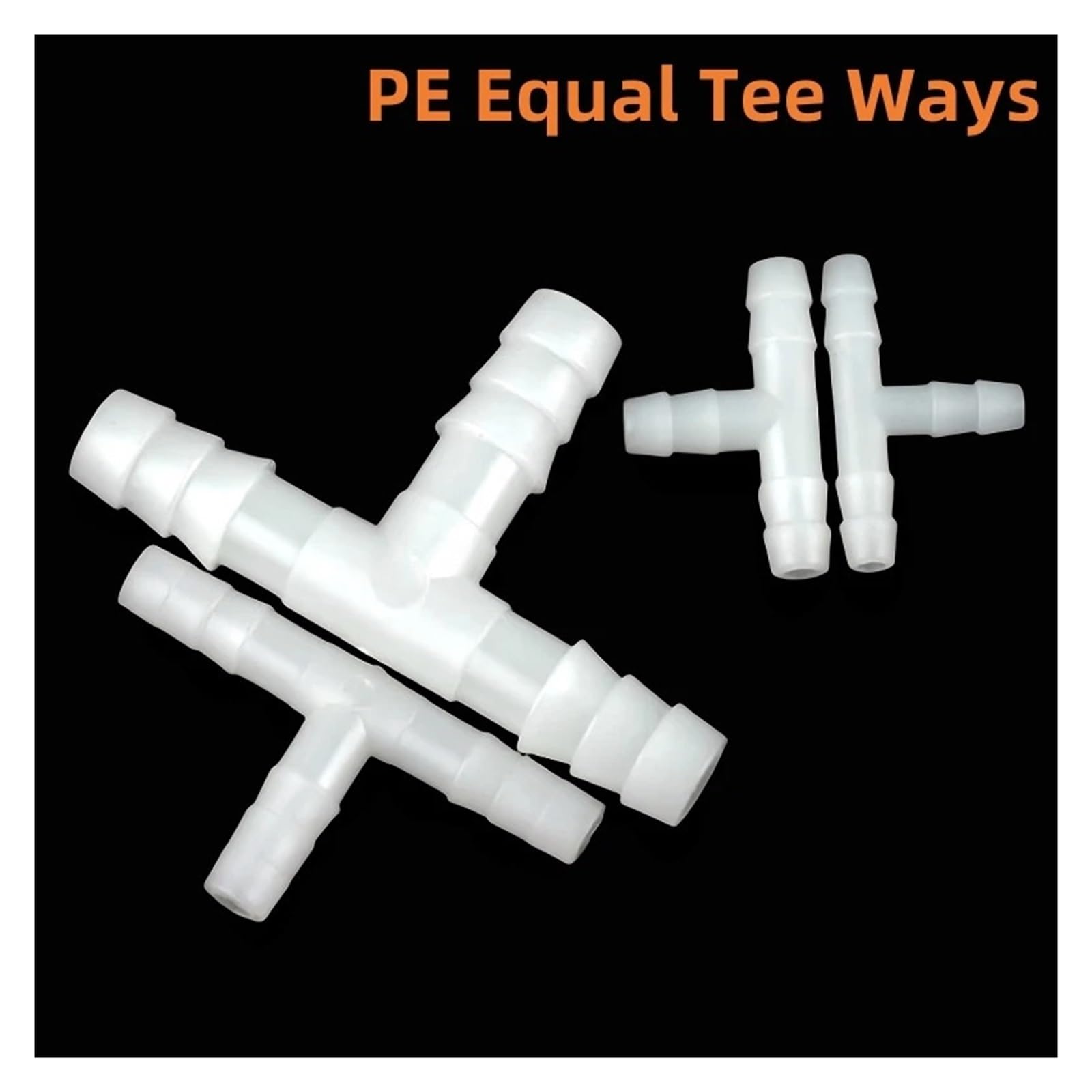 3~100PCS 4 26mm Weiß T-anschluss PE Pagode Schlauch Verbindungen Garten Bewässerung Kunststoff Zubehör Aquarium wasser Tank Adapter(11mm,100 pieces)