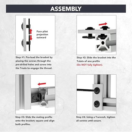 Miniatura 8 de 8020, 40-4307, serie 40, soporte de placa plana de aluminio de 2 agujeros, soporte de conector de montaje recto para extrusión de aluminio extruido