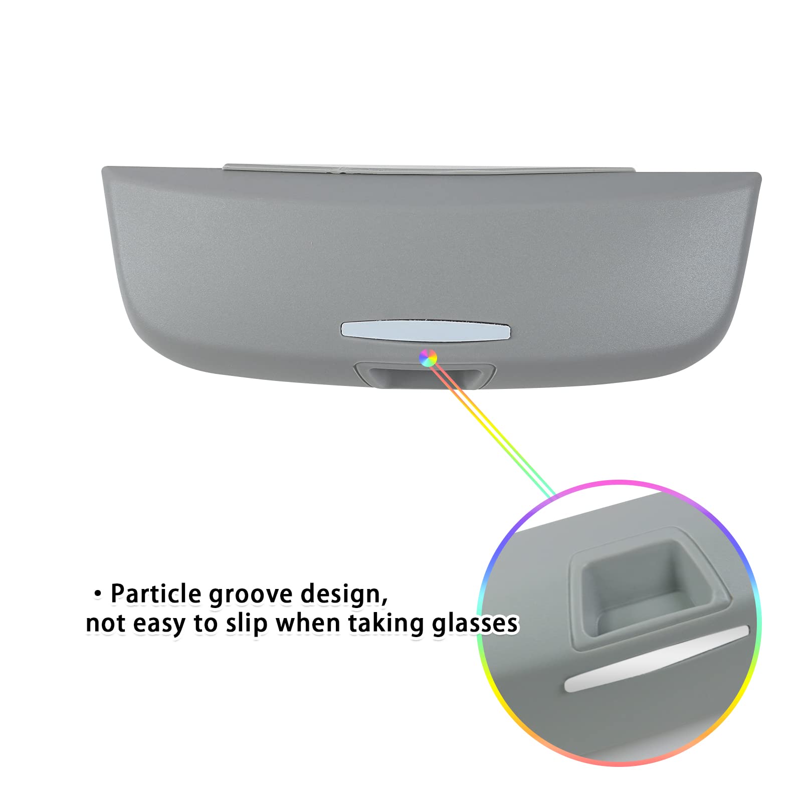 SKTU Auto Brillenetui kompatibel mit Audi A3 A4 A5 A6 C7 Q3 Q5 Q7 Sonnenbrillenhalter Brillen Aufbewahrungsbox ABS-Material Grau